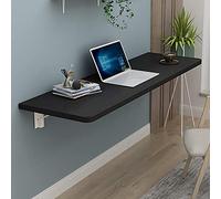 BOKNI Corner Folding Computer Desk, Wall Mounted Wooden Table Work Table Double Support Side Table Kitchen Trestle Desk,W,100 * 40cm/39 * 16in