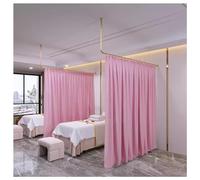 BOKNI Cubicle Curtain Room Divider Privacy Cubicle Curtain with Hanging Rod, Room Divider Curtains for beauty salon, Office, 1 Panel (Color : Pink, Size : 200cm)