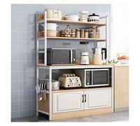 BOKNI Kitchen Organizer Rack, Utility Microwave Oven Stand Coffee Station Heavy Duty Storage Shelving Steel Organizer Rack (Color : A, Size : 120CM)