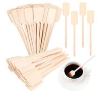 Bokon 600 Pieces 6.3 Inch Coffee Stir Sticks Wooden Kayak Paddle Shaped Sticks Coffee Stirrers Wood Wooden Stirrer Hot Cocoa Stir Sticks for Tea, Honey, Hot and Cold Drinks