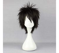Boku No Hero Academia Dabi Wig for Man Boys 30cm Short Straight Fluffy Heat Resistant Synthetic Hair Costume Party Wig Black Dabi