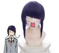 Boku No Hero Academia Kyoka Jiro Cosplay Wig 35cm Short Straight Synthetic Hair for Women Anime Costume Party Wig Purple