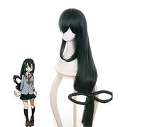 Boku No Hero Academia Tsuyu Asui Dark Green Long Wig Cosplay Costume My Hero Academia Synthetic Hair Women Party Wigs