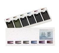 Boku-Undo E-Sumi Watercolor Paint 6 Colors Set from Japan (Standard)
