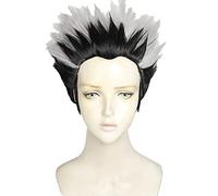 Bokuto Koutarou Kotaru Haikyuu Gray Black Mixed Short Heat Resistant Synthetic Hair Halloween Party Role Play Cosplay + Wig Cap