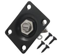 BokWin 1/4 Inch Output Jack Plate Input Jack Socket,Black Metal Finish, for Electric Guitar Bass, Replacement Component with Simple Installation, 1 Pack