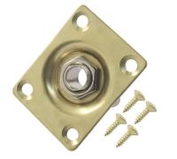 BokWin 1/4 Inch Output Jack Plate Input Jack Socket,Gold Metal Finish, for Electric Guitar Bass, Replacement Component with Simple Installation, 1 Pack