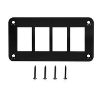 BokWin 1 Pcs Rocker Switch Cover Black Toggle Switch Holder 4 Gang Panel Housing Bracket with Screws for Car Truck Boat Marine