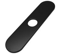 BokWin 10-Inch Faucet Deck Plate, Stainless Steel Sink Hole Cover in Black, Quick Installation for Single Hole Faucet to Cover Unused Holes on Kitchen or Bathroom Sink