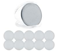 BokWin 10 Pack 40mm Blank Challenge Coin, Engraving Blanks Coins for DIY Crafts Birthday Travel Commemorative Collection, Laser Engravable Surface with Acrylic Protection Box（Silver