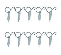 BokWin 10 Pack Metal Spring Cage Latch Hook - Multi-Functional Fastener for Rabbit, Dog, Cat, Birds, Rodents, Guinea Pig, Hamster, Parrot, Hedgehog Cage Door Security