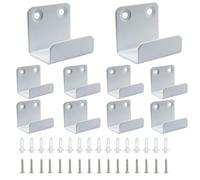 BokWin 10 Pack Stainless Steel Hanger Bracket - Ceramic Tile Hanger & Wall Mount Brackets Hook for Securely Hanging Picture Frames, Mirrors, Wall Tiles - 25mm Inner Width, White