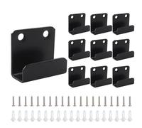 BokWin 10 Pack Stainless Steel Tile Display Wall Hanger Fastener and Mount Brackets Hook, 15mm Inner Width, for Hanging Mirrors, Picture Frames, Ceramic Tile Exhibits (Black)