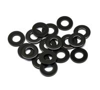 BokWin 100 Pack #12 x 9/16 Inch Flat Washers, Electroplated Black Finish 304 Stainless Steel Flat Washer, for Decorating Parts, General Hardware Repair & DIY Projects
