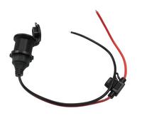 BokWin 12V/24V Car Cigarette Lighter Plug, 1ft/0.35m Fixed Thread Cigarette Lighter Socket Extension Cable, Plug Socket for Car Truck Motobike Boats Marine ATV