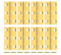 BokWin 2 Inch Brass Butt Hinges,Soild Butt Hinges,Mini Brass Hinges for Cabinet Drawer Jewelry Box(8 Pcs)