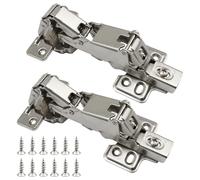 BokWin 2 Pack 165 Degree Full Overlay Cabinet Hinges, Soft Close Concealed Adjustable Hydraulic for Pie Corner, Face Frame Clip On Self Closing Nickel Steel