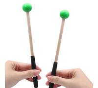 BokWin 2 Pack 8.8" Toy Xylophone Mallets, Green Rubber Tip Drumsticks Mallets Percussion for Glockenspiel, Tongue Drum Handpan