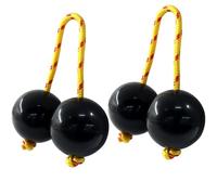 BokWin 2 Pack African Hand Percussion Set - Kashaka Musical Instruments & Rhythmic Balls, ABS 2-inch Shakers for Adult Beginners, Parties Performances (Black)