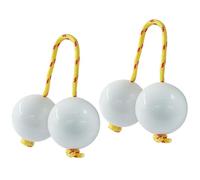 BokWin 2 Pack African Hand Percussion Set - Kashaka Musical Instruments & Rhythmic Balls, ABS 2-inch Shakers for Adult Beginners, Parties Performances (White)
