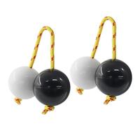BokWin 2 Pack African Hand Percussion Set - Kashaka Musical Instruments & Rhythmic Balls, ABS 2-inch Shakers for Adult Beginners, Parties Performances (White & Black)