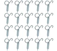 BokWin 20 Pack Metal Spring Cage Latch Hook - Multi-Functional Fastener for Rabbit, Dog, Cat, Birds, Rodents, Guinea Pig, Hamster, Parrot, Hedgehog Cage Door Security