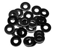 BokWin 200 Pack #6 x 3/8 Inch Flat Washers, Electroplated Black Finish 304 Stainless Steel Flat Washer, for Decorating Parts, General Hardware Repair & DIY Projects