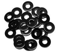 BokWin 200 Pack #8 x 7/16 Inch Flat Washers, Electroplated Black Finish 304 Stainless Steel Flat Washer, for Decorating Parts, General Hardware Repair & DIY Projects