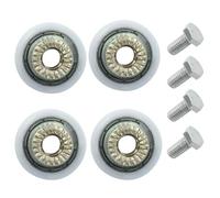 BokWin 20mm 4 Pack Shower Door Rollers Runners Wheels - Replacement Part for Bathroom Glass Runner Sliding Shower Door System, White Color, Smooth-Gliding Design to Restore Your Bathroom