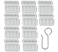 BokWin 240 Pack S-Shaped Curtain Track Hooks Galvanized Steel Ceiling Drape Track Hardware for Window Shower Door Curtains in Silver