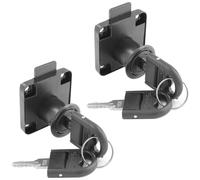 BokWin 2PCS Cabinet Drawer Lock - Letter Box & Desk Drawer Locks (Zinc Alloy, Black, Hole Diameter 19MM, 4 Keys)