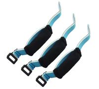 BokWin 3-Pack Blue Guitar String Mute Damper, Adjustable Soft Elastic Cotton Fret Wrap Noise Reducer Silencer for Electric Bass Guitar, Universal Bass Accessories for Practice & Recording