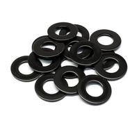 BokWin 30 Pack 1/2 x 1-1/16 Inch Flat Washers, Electroplated Black Finish 304 Stainless Steel Flat Washer, for Decorating Parts, General Hardware Repair & DIY Projects