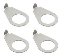 BokWin 4 Pack 3/8 Inch Silver Guitar Knobs Pointer Indicator Plates, Control Knob Position Pointers for Gibson Les Paul Electric Guitar Parts