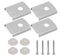 BokWin 4 Pack Bi-fold Door Repair Bracket Kit, Bifold Door Hardware Kit for 1-3/8 Inch Folding Pocket Accordion Barn Doors, Top/Bottom Mount Brackets with Screws & Gaskets - Fix Loose Noisy Doors