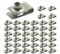 BokWin 40 Pack 1/4-20 inch U-Nuts, Stainless Steel U-Style Clip-On Nuts, Regular Extruded U Type Fasteners for Secure Metal Framework Assembly