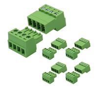 BokWin 5 Pack 4 Pin 3.81mm Pitch Screw Terminal Block Connector, Pluggable Quick No Soldering Phoenix Type for 28-16AWG Cable Wiring and Secure Electrical Connections