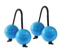 BokWin African Rhythms Aslatua Shakers, 2 Pack Kashaka Musical Percussion Instruments & Rhythmic Balls, African Hand Percussion for Adults Beginners, ABS 2 inch Shakers for Parties Performances (Blue)