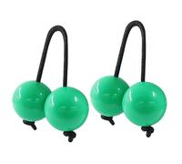 BokWin African Rhythms Aslatua Shakers,2 Pack Kashaka Musical Percussion Instruments & Rhythmic Balls,African Hand Percussion for Adults Beginners,ABS 2 inch Shakers for Parties Performances (Green)
