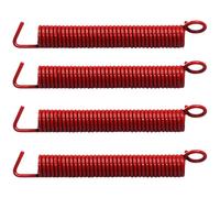 BokWin Noiseless Tremolo Springs 4 Pack - Tremolo Bridge Tension Spring for Fender Strat/ST/Stratocaster Electric Guitar with Smooth Operation | Replacement Part（Red）