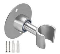 BokWin Stainless Steel Shower Head Holder, 360° Adjustable Handheld Bathroom Shower Head Bracket, Metal Shower Spray Holder Wall Mount, Brushed SUS 304 Steel Holder (Screw Installation)