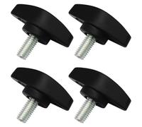 BokWin Tee Wing Knobs Thumb Screws, 4-Pack M6 x 12mm Plastic T Handle Clamping Knobs for Woodworking, Machinery, 3D Printer, Toolbox - Fast Hand Tightening & Secure Grip Replacement Screws