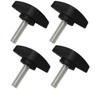 BokWin Tee Wing Knobs Thumb Screws, 4-Pack M6 x 20mm Plastic T Handle Clamping Knobs for Woodworking, Machinery, 3D Printer, Toolbox - Fast Hand Tightening & Secure Grip Replacement Screws