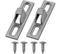 BOKWORE 2PCS Sliding Door Keeper Patio Sliding Door Keeper Sliding Door Latch Replacement with Mounting Screws for All Kinds of Sliding Patio Doors (Silver)