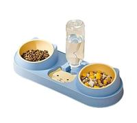 Bol à chat, bol pour animaux de compagnie 3 en 1 incliné à 15º anti-vomissement, avec fonction de stockage d'eau automatique, socle antidérapant, adapté pour chats, chiots et petits chiens.
