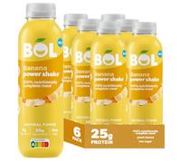 BOL Banana Power Shake - Ready-to-Drink Nutritionally Complete Meal (300Kcal) | 25g High Protein Shake | Low Sugar, High Fibre (9g), Plant-Based, Low Calorie Meal Replacement Shake (410ml x 6 Bottles)