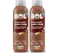 BOL Chocolate Power Shake, 410g - Ready-to-Drink Complete Meal (Pack of 2)