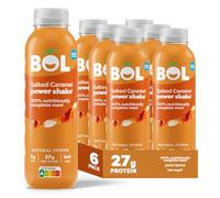 BOL Salted Caramel Power Shake - Ready-to-drink Nutritionally Complete Meal (300kcal) | 27g High Protein Shake Bottle | Low Sugar, Plant-based, Low Calorie Meal Replacement Shakes (410ml x 6 bottles)