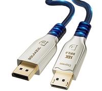 BolAAzuL 16K DisplayPort 2.0 Cable 5m, Long Display Port 1.4/1.2 Cord Braided (DP Male to DP Male) Support HDR 4K@240Hz/8K@120Hz, 80Gbps for Gaming Monitor Graphics Card VR TV PC Laptop, with Lock