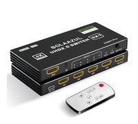 BolAAzuL 5 in 1 HDMI Switch - 4K@60Hz, HDMI Port Expander Hub with Remote for 5 Inputs, Supports 3D, HDCP2.2, HDR for PS5/PS4 Pro/PS4, Xbox Series X/S, Apple TV